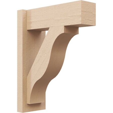 Ekena Millwork 5 1/2-in W x 14-in D x 18-in H Funston Block Rough Cedar Woodgrain TimberThane Outlooker, Primed Tan OUTUR055X14X18FST44RCPR